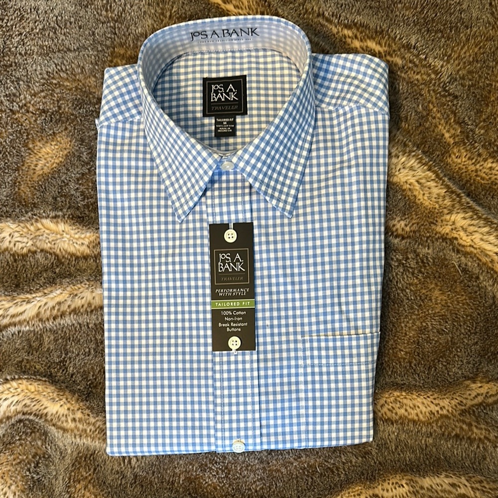 Jos. A. Bank Blue Checkered Men's Shirt